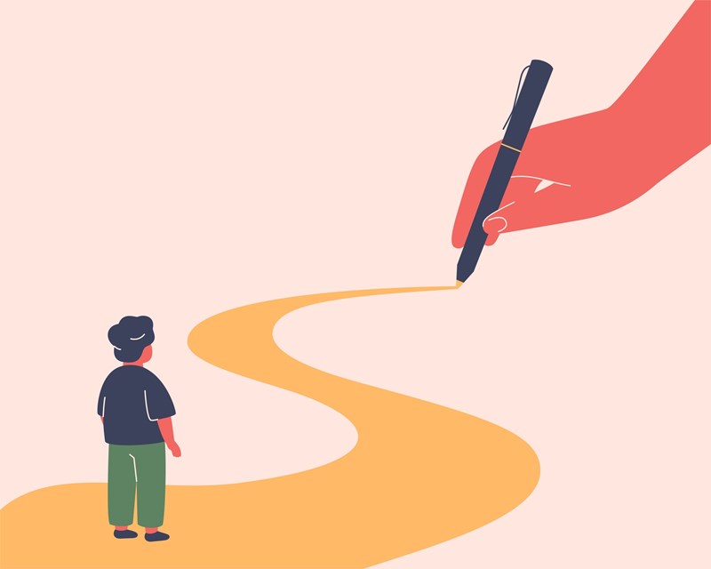 γονιος καθοδηγει το παιδι