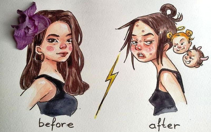 Η καθημερινή ζωή μιας μαμάς σε 8 υπέροχα σκίτσα. Ταυτιστείτε ελεύθερα!