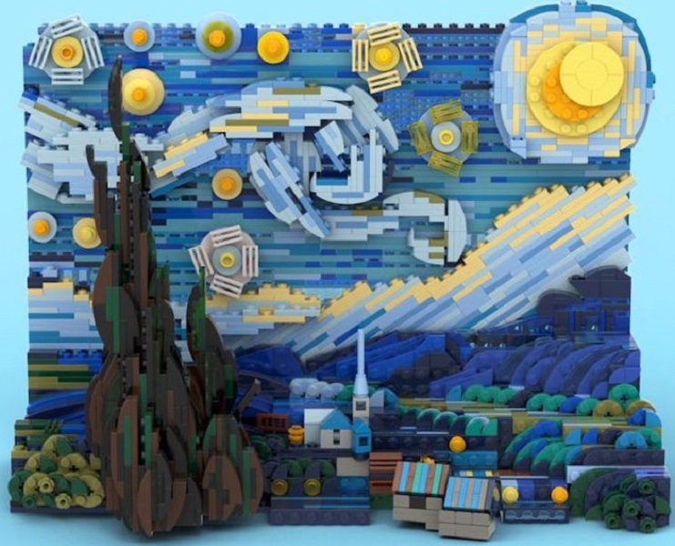 H Έναστρη Νύχτα του Βαν Γκογκ γίνεται Lego και εμφυσεί στα παιδιά την αγάπη για τη ζωγραφική