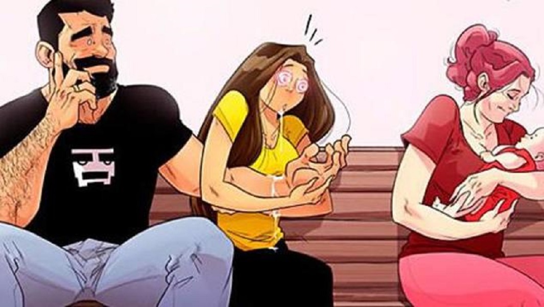 7 σκίτσα δείχνουν με τον πιο αστείο τρόπο την προσπάθεια ενός ζευγαριού να κάνει παιδί!