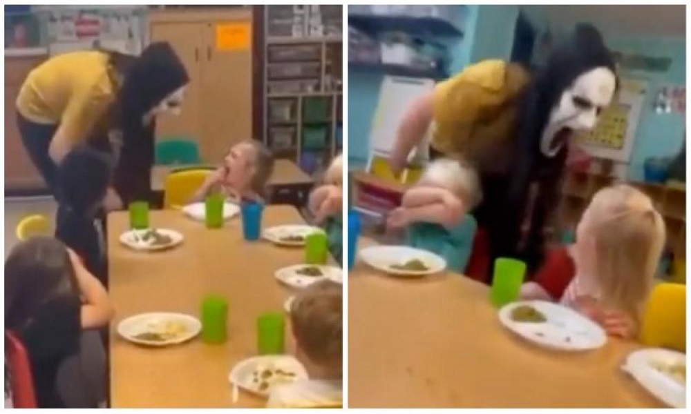 ΗΠΑ: Οργή για δασκάλα που φορά τρομακτική μάσκα και φοβερίζει τα παιδιά