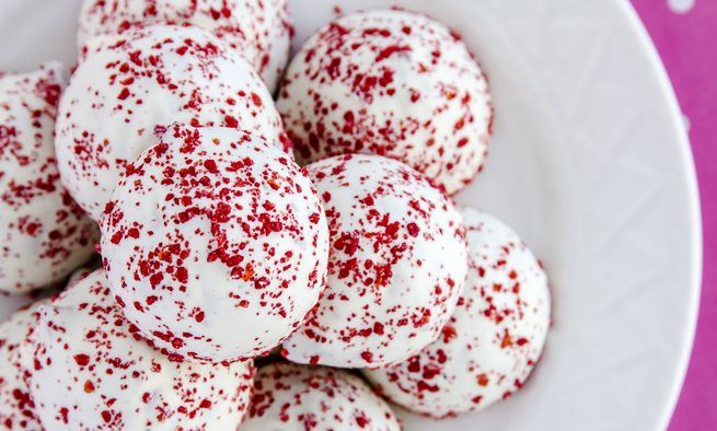 Μελομακάρονα red velvet για τα παιδιά!