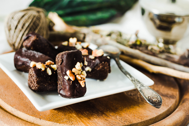 Μπουκίτσες χαλβά με σοκολάτα