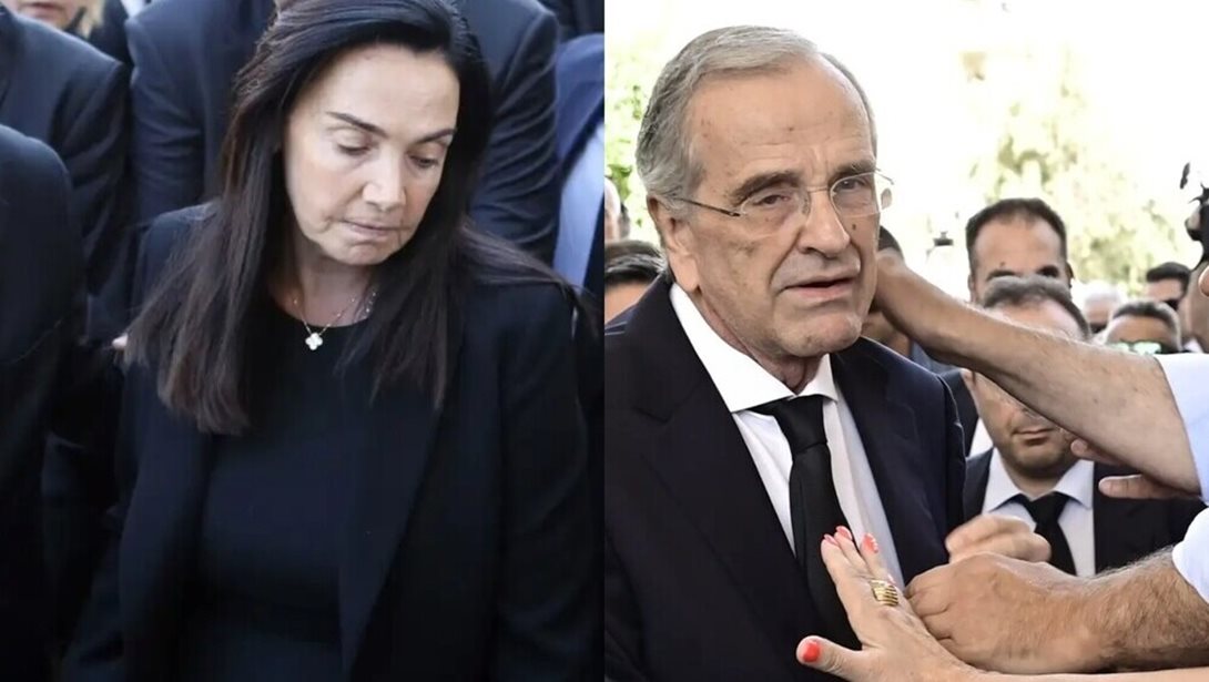 Καταρρακωμένοι η Γεωργία και ο Αντώνης Σαμαράς στην κηδεία της κόρης τους