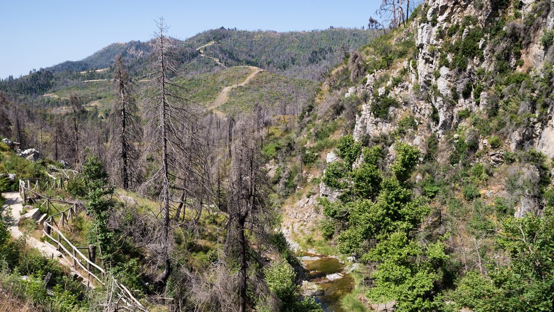 Μητέρα με τα δύο παιδιά της και δύο φίλους τους εγκλωβίστηκαν σε καταρράκτη στην Εύβοια